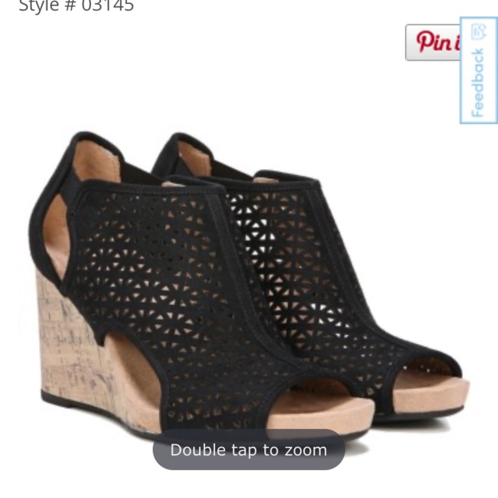 Life Stride size 11 open toe cork wedge